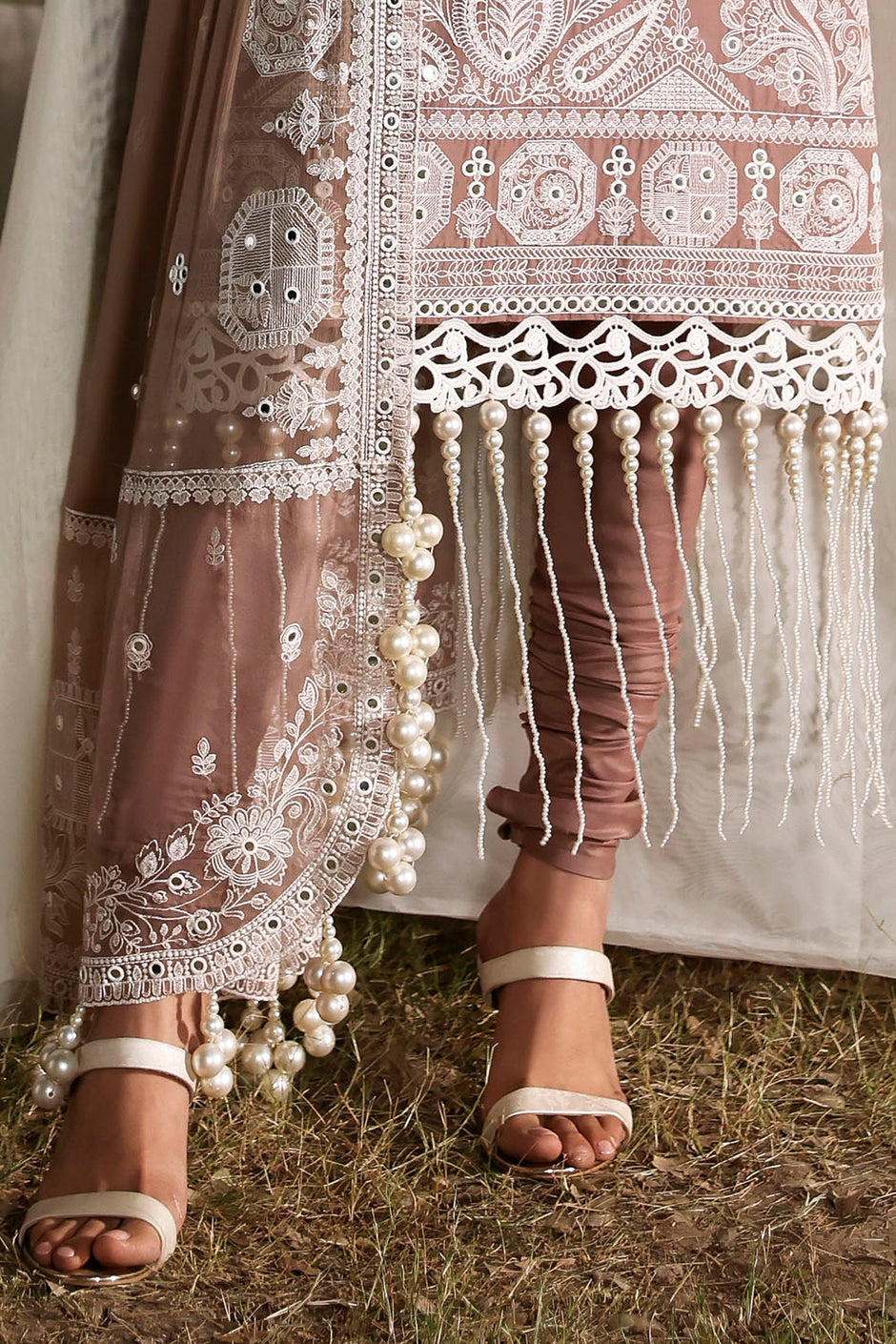 3 Piece Sequins Embroidered Lawn Suit with Chiffon Dupatta