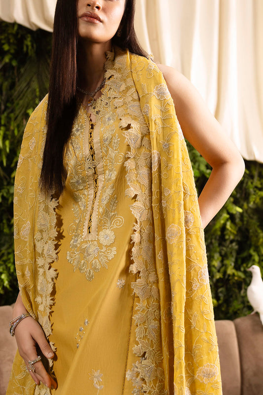 3 Piece Embroidered Lawn Suit with Embroidered Chiffon Dupatta PM-62028