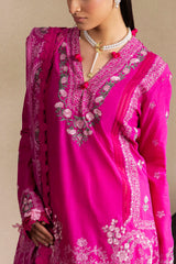 3 Piece Embroidered Lawn Suit with Embroidered Chiffon Dupatta PM-62029