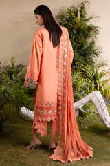3 Piece Embroidered Lawn Suit with Embroidered Chiffon Dupatta PM-62030