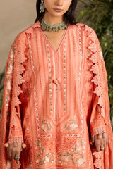 3 Piece Embroidered Lawn Suit with Embroidered Chiffon Dupatta PM-62030