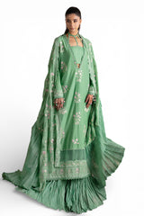 3 Piece Embroidered Lawn Suit with Embroidered Chiffon Dupatta PM-62031