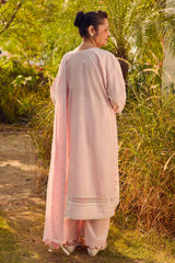 3 Piece Embroidered Lawn Suit with Embroidered Chiffon Dupatta PM-62046