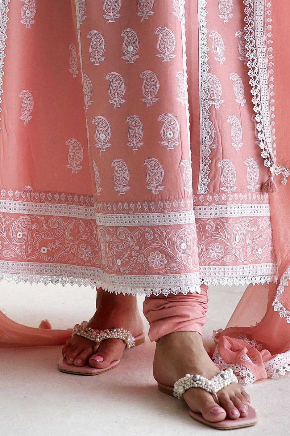 3 Piece Embroidered Lawn Suit with Embroidered Chiffon Dupatta