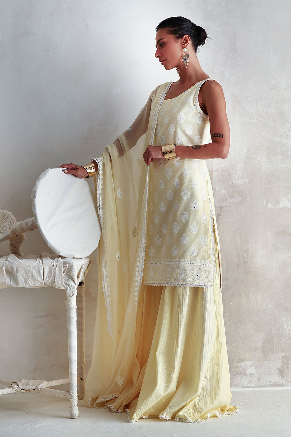 3 Piece Embroidered Lawn Suit with Embroidered Chiffon Dupatta