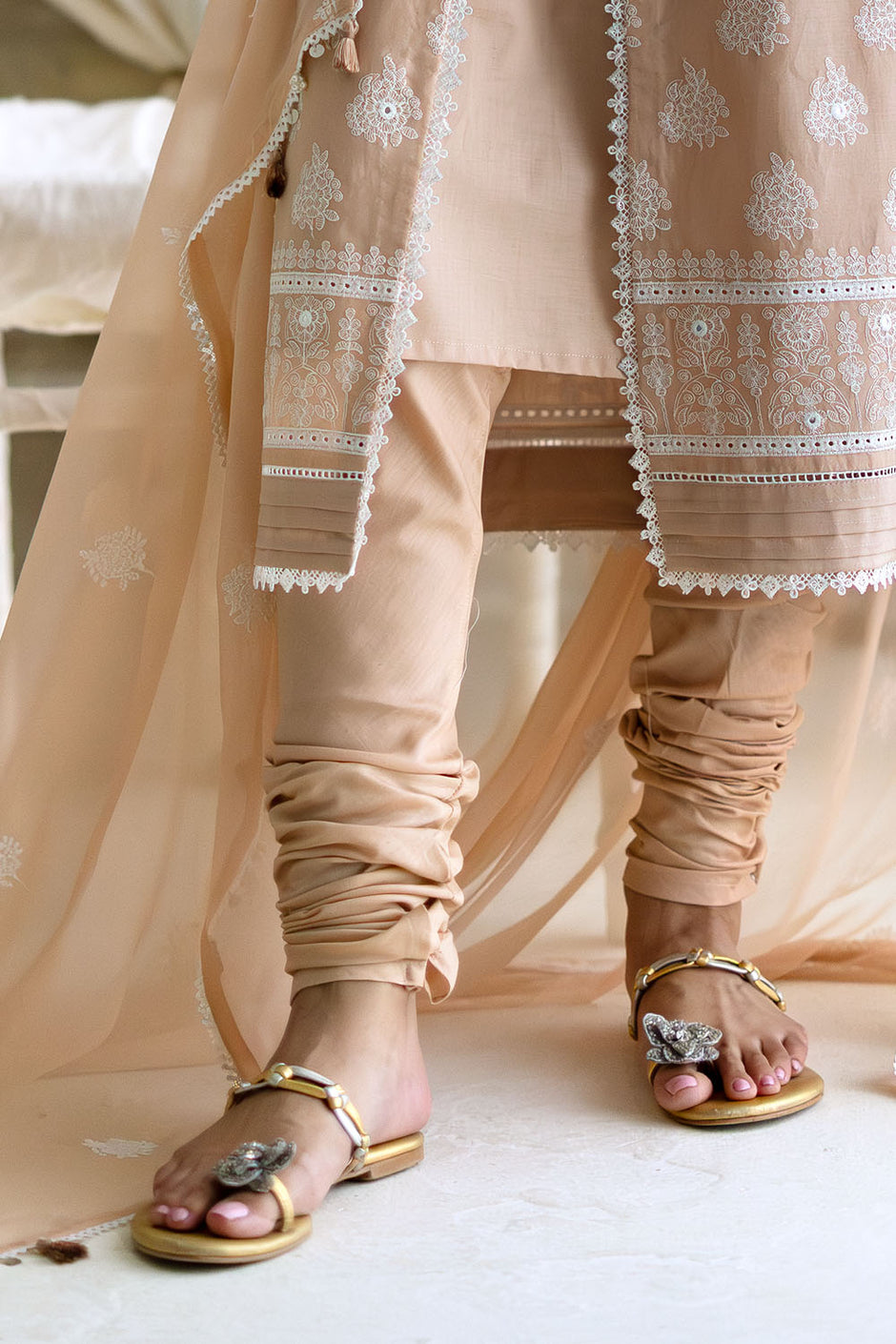 3 Piece Embroidered Lawn Suit with Embroidered Chiffon Dupatta