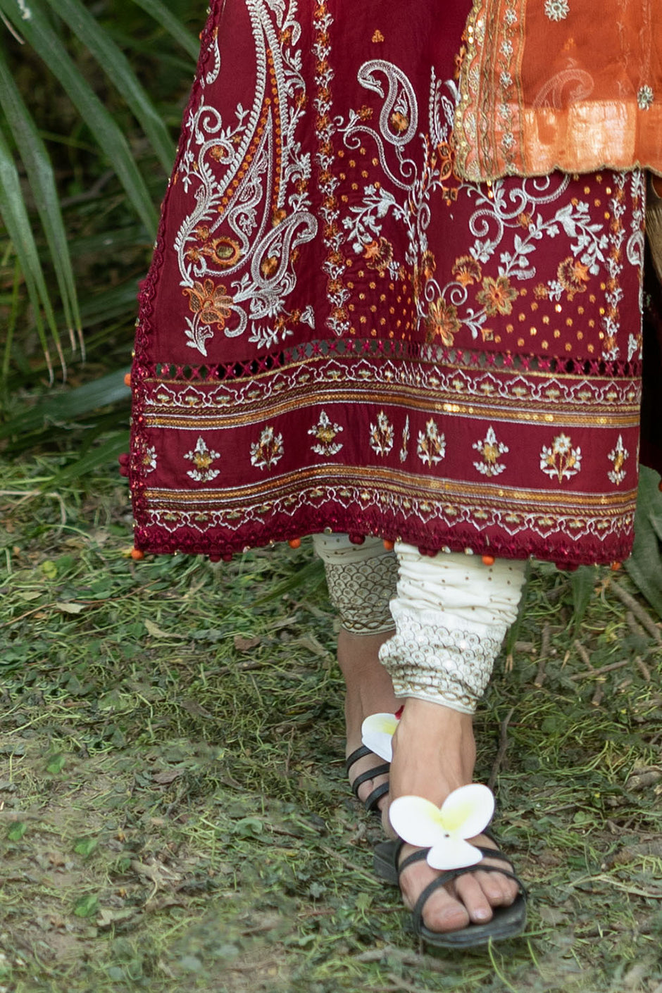 3 Piece Embroidered Lawn Suit with Embroidered Borders and Embroidered Chiffon Dupatta