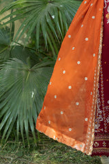3 Piece Embroidered Lawn Suit with Embroidered Borders and Embroidered Chiffon Dupatta