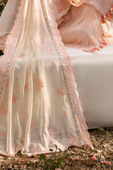 3 Piece Embroidered Paper Cotton Suit with Embroidered Chiffon Dupatta LE-62002