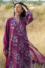 3 Piece Embroidered Swiss Voile Suit with Embroidered Chiffon Dupatta LSV-62001