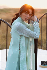 3 Piece Embroidered Swiss Voile Suit with Embroidered Chiffon Dupatta LSV-62007