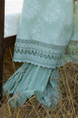 3 Piece Embroidered Swiss Voile Suit with Embroidered Chiffon Dupatta LSV-62007