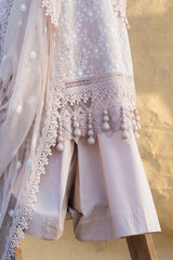 3 Piece Embroidered Swiss Voile Suit with Embroidered Chiffon Dupatta LSV-62009