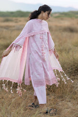 3 Piece Embroidered Swiss Voile Suit with Embroidered Chiffon Dupatta LSV-62010