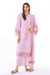 3 Piece Embroidered Swiss Voile Suit with Embroidered Chiffon Dupatta LSV-62010