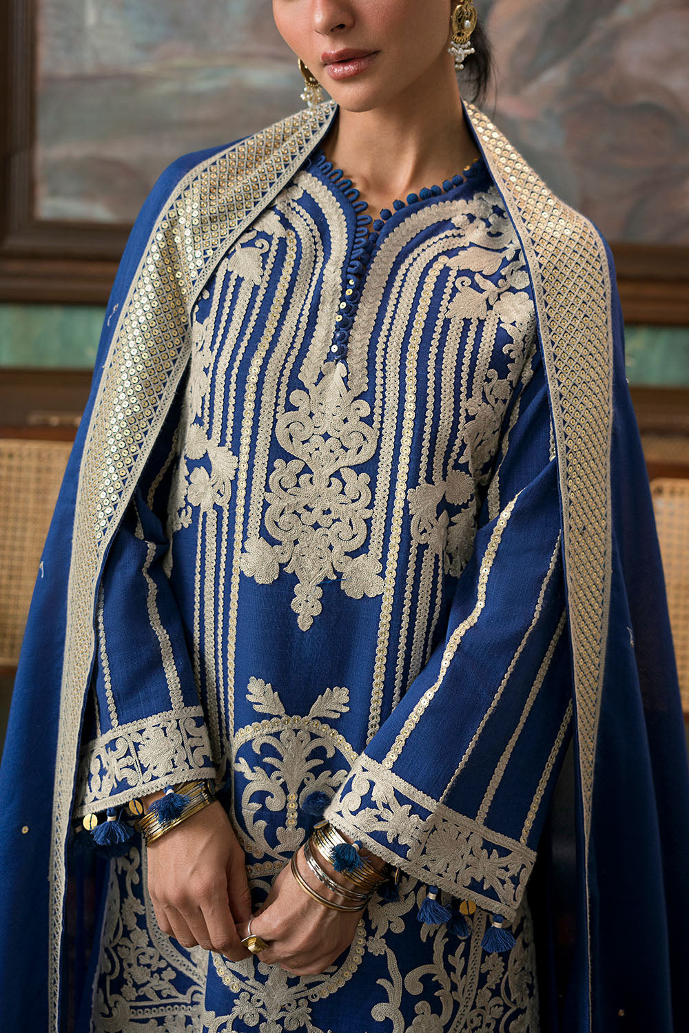 3 Piece Embroidered Suit