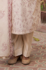 3 Piece Embroidered Lawn Suit with Embroidered Denting Dupatta DN-62018