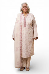 3 Piece Embroidered Lawn Suit with Embroidered Denting Dupatta DN-62018
