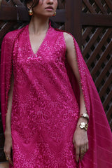 3 Piece Embroidered Lawn Suit with Embroidered Denting Lawn Dupatta
