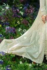 3 Piece Embroidered Lawn Suit with Embroidered Borders and Embroidered Denting Lawn Dupatta
