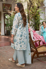 3 Piece Printed Lawn Suit with Embroidered Denting Dupatta DN-62035