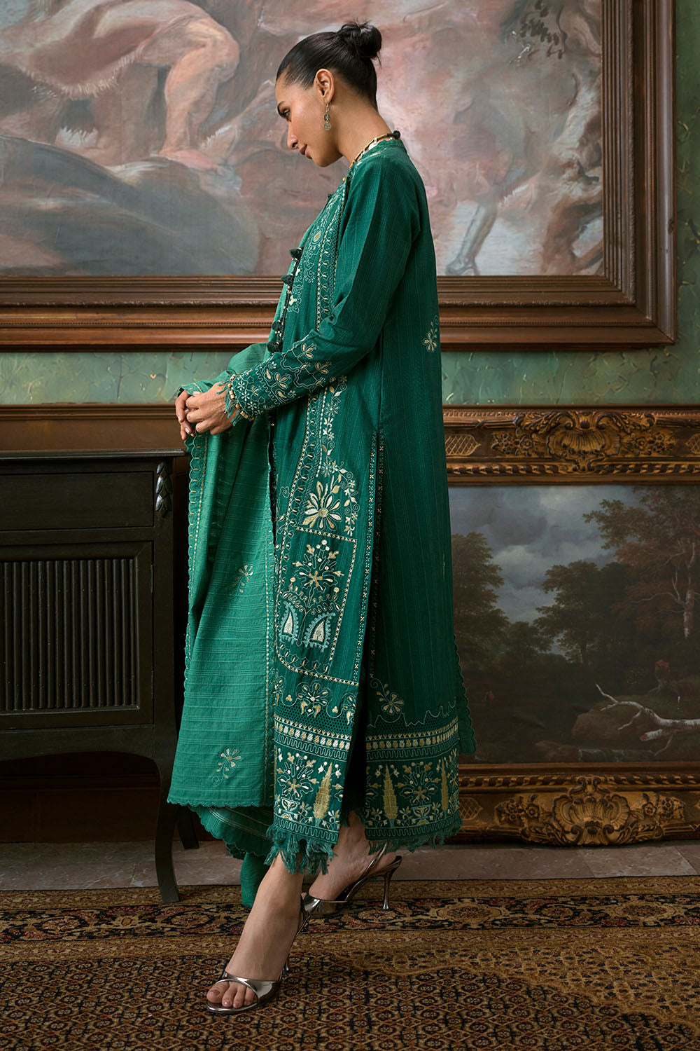 3 Piece Embroidered Suit