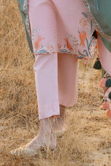 3 Piece Embroidered Lawn Suit with Embroidered Paper Cotton Dupatta PM-62057