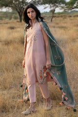 3 Piece Embroidered Lawn Suit with Embroidered Paper Cotton Dupatta PM-62057
