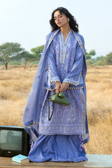 3 Piece Embroidered Lawn Suit with Embroidered Cotton Net Dupatta PM-62060