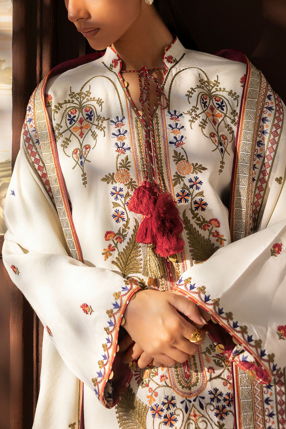 3 Piece Embroidered Karandi Suit