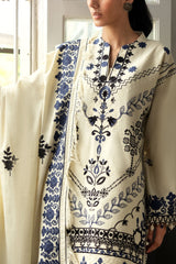 3 Piece Embroidered Khaddar Suit with Dupatta K-52011