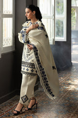 3 Piece Embroidered Khaddar Suit with Dupatta K-52011