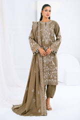 3 Piece Embroidered Khaddar Suit with Dupatta K-52015