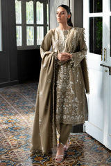 3 Piece Embroidered Khaddar Suit with Dupatta K-52015