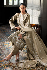3 Piece Embroidered Khaddar Suit with Dupatta K-52015