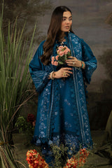 3 Piece Embroidered Khaddar Suit with Dupatta K-52020