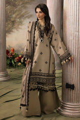 3 Piece Embroidered Khaddar Suit with Borders and Dupatta K-52030