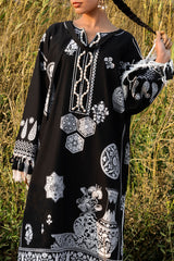 2 Piece Embroidered Khaddar Suit with Borders TK-52003
