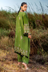 2 Piece Embroidered Khaddar Suit with Borders TK-52004