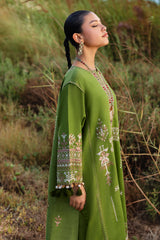 2 Piece Embroidered Khaddar Suit with Borders TK-52004