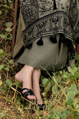 2 Piece Embroidered Khaddar Suit with Borders TK-52006