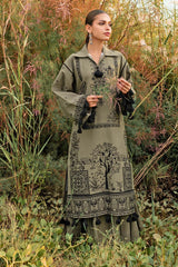 2 Piece Embroidered Khaddar Suit with Borders TK-52006