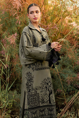 2 Piece Embroidered Khaddar Suit with Borders TK-52006