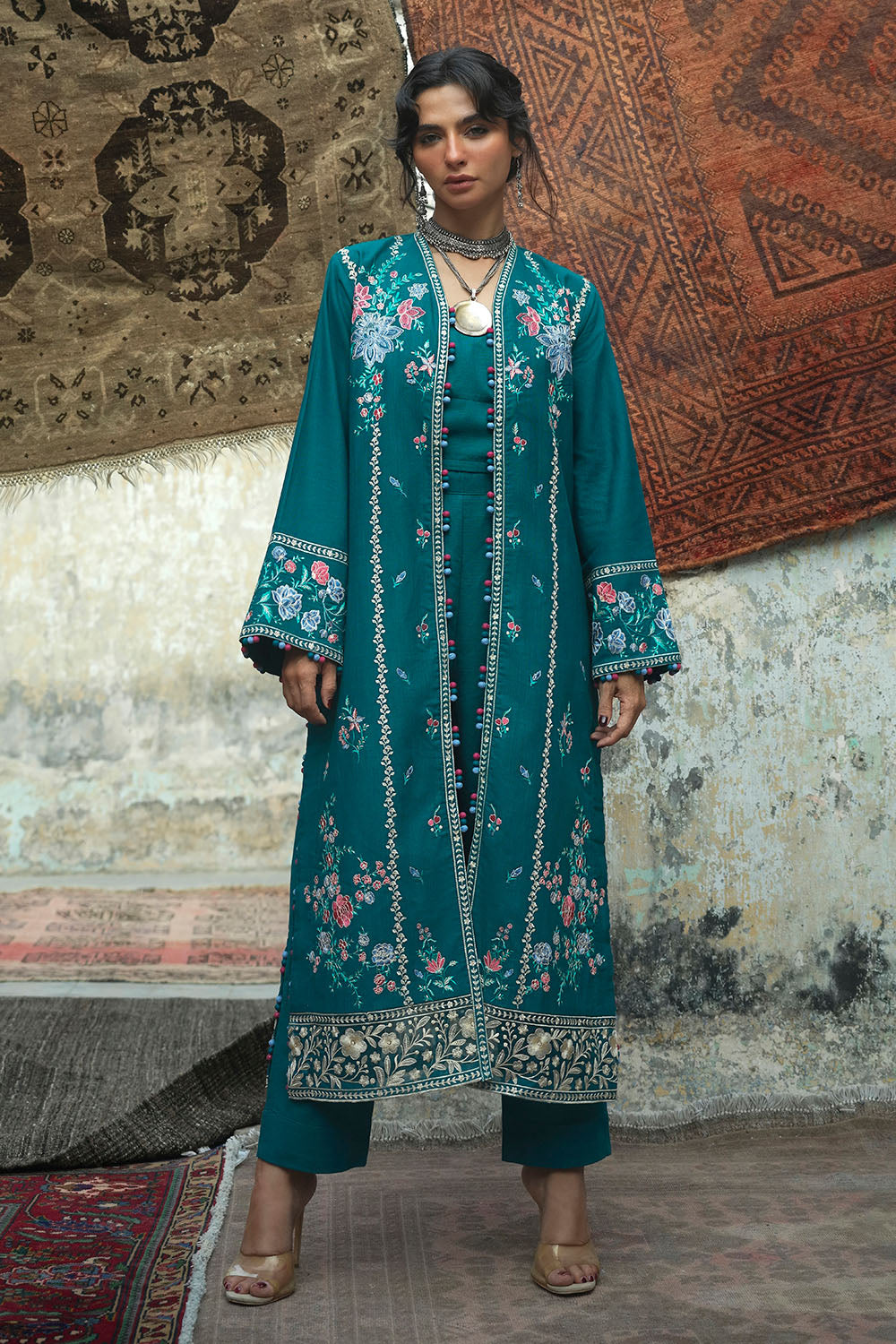 2 Piece Embroidered Khaddar Suit