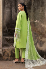 3 Piece Embroidered Jacquard Suit with Embroidered Denting Dupatta DN-52045