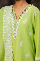 3 Piece Embroidered Jacquard Suit with Embroidered Denting Dupatta DN-52045