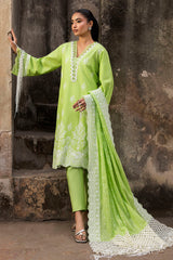 3 Piece Embroidered Jacquard Suit with Embroidered Denting Dupatta DN-52045