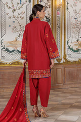 3 Piece Embroidered Lawn Suit with Embroidered Borders CL-52449