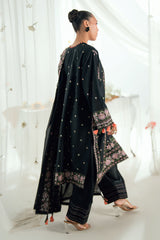 3 Piece Embroidered Lawn Suit with Embroidered Denting Dupatta DN-62004