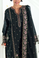 3 Piece Embroidered Lawn Suit with Embroidered Denting Dupatta DN-62004